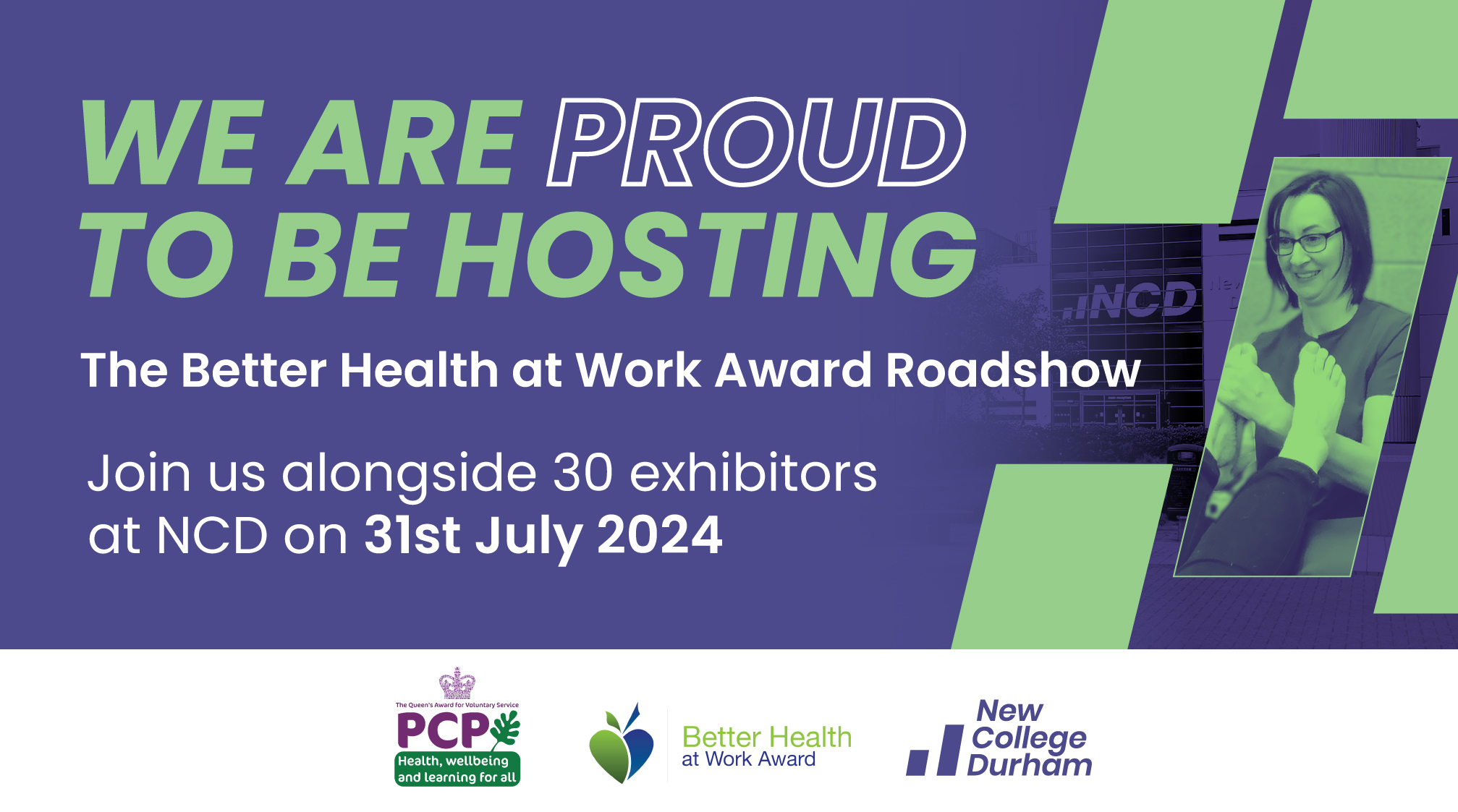 Better health at work award roadshow poster with date and time